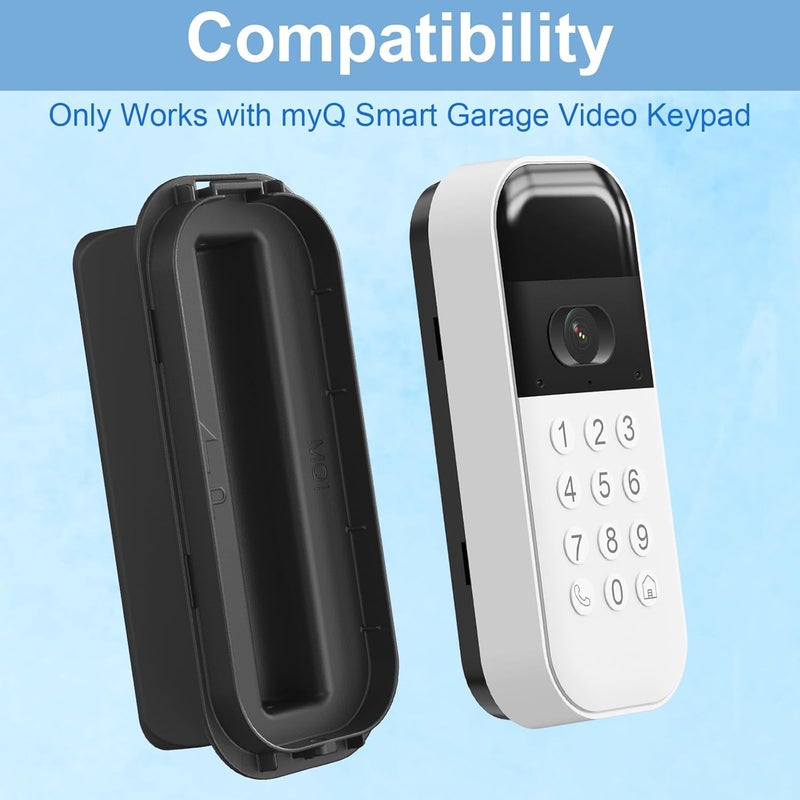 Pyfhy Swivel Mount for myQ Smart Garage Video Keypad, Angled Adjustable 40 to 140 Degrees Corner Mounting for myQ Garage Door Opener Easy to Install Reduce Blind Spot (Video Keypad is NOT Included), Black - Image 2